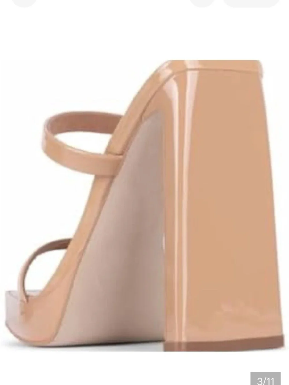 JEFFREY CAMPBELL Hustler Patent Leather Strap SlipOn Slide Platform Mule Sandal